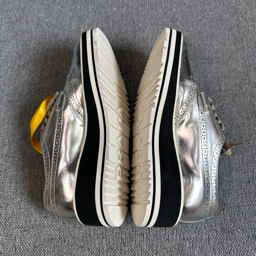 Prada Leather Gray Skate shoes