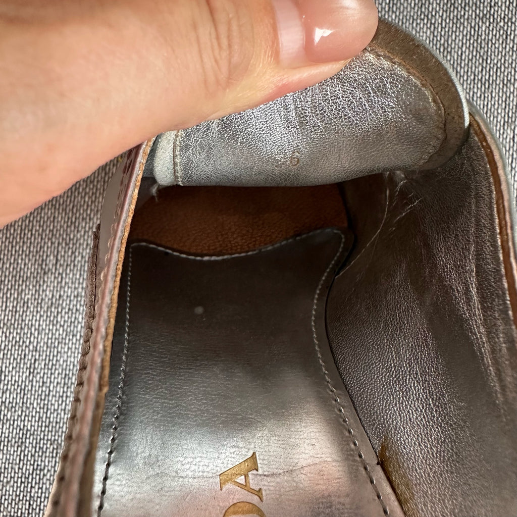 Prada Leather Gray Skate shoes