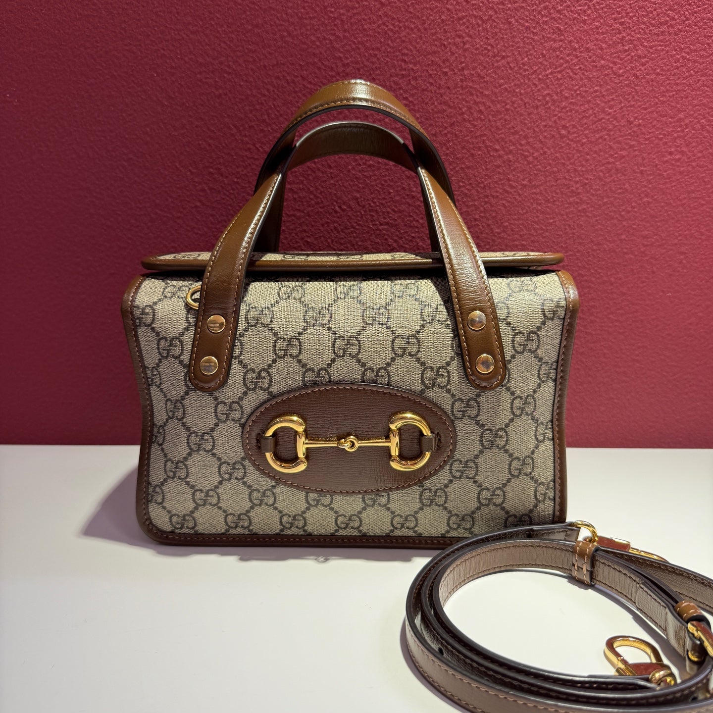 Gucci Gucci Horsebit 1955 Collection Canvas Crossbody 645453-92TCG-8563