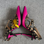 空白 Leather High heels