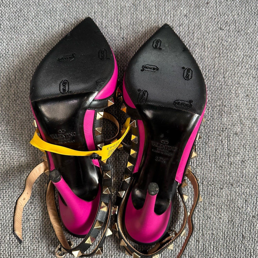 空白 Leather High heels