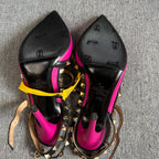 空白 Leather High heels