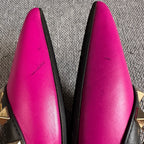 空白 Leather High heels