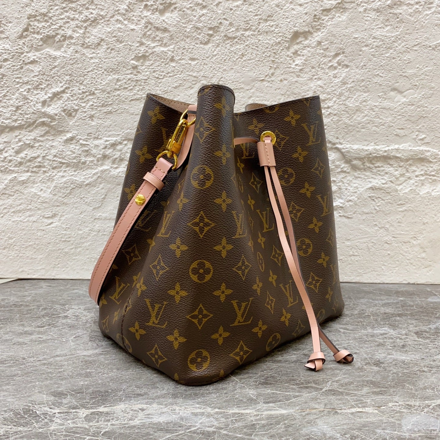 Louis Vuitton Pink Bucket & Drawstring Bag