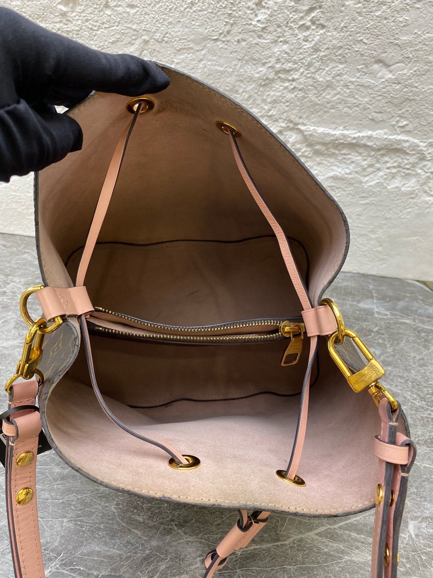 Louis Vuitton Pink Bucket & Drawstring Bag