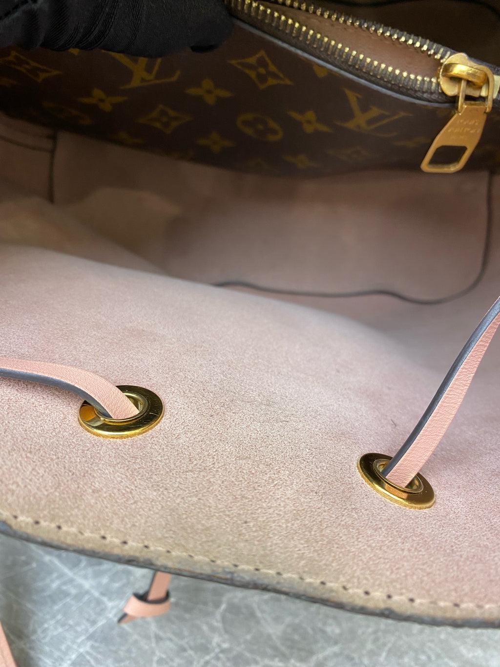 Louis Vuitton Pink Bucket & Drawstring Bag