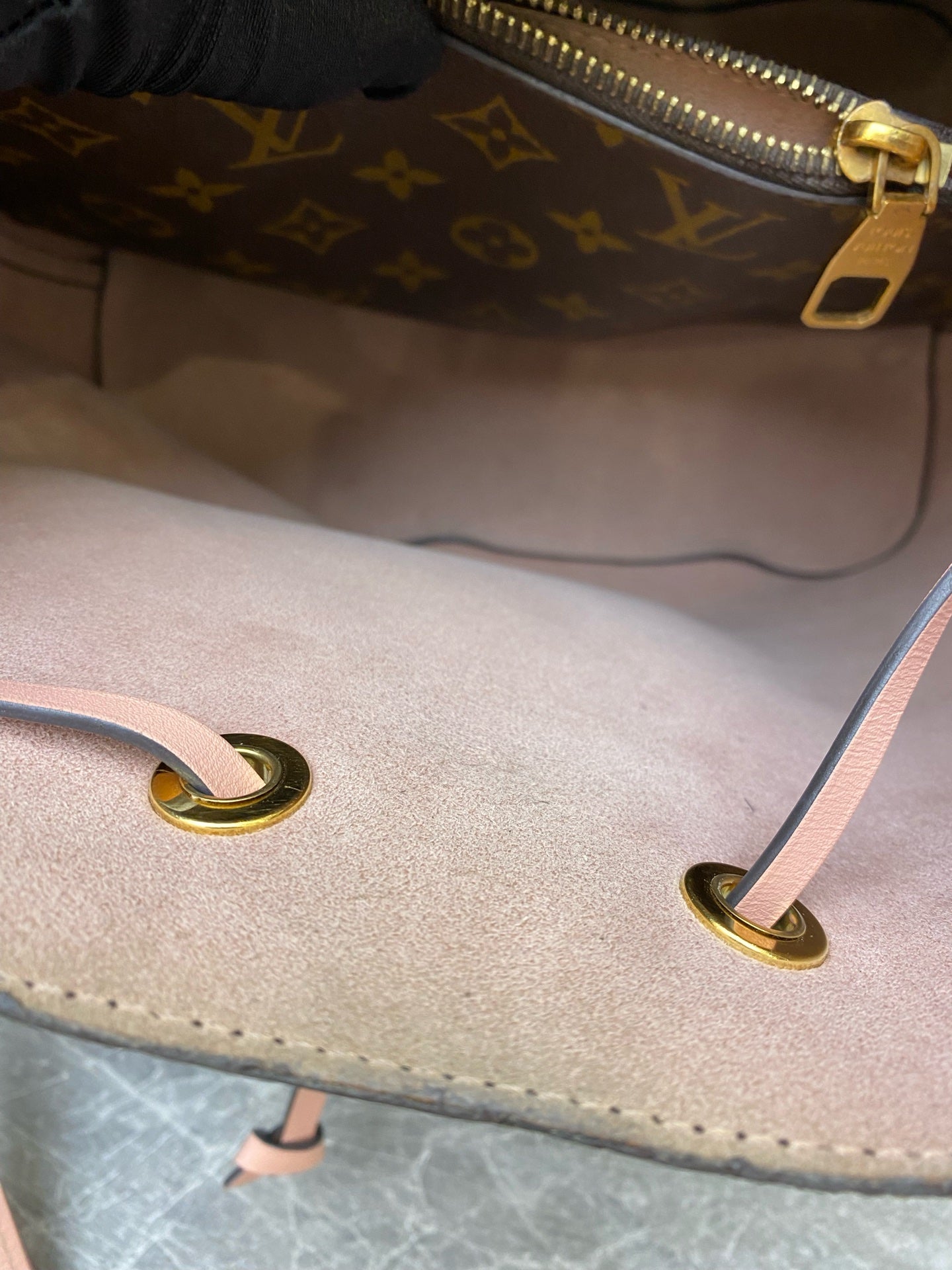 Louis Vuitton Pink Bucket & Drawstring Bag
