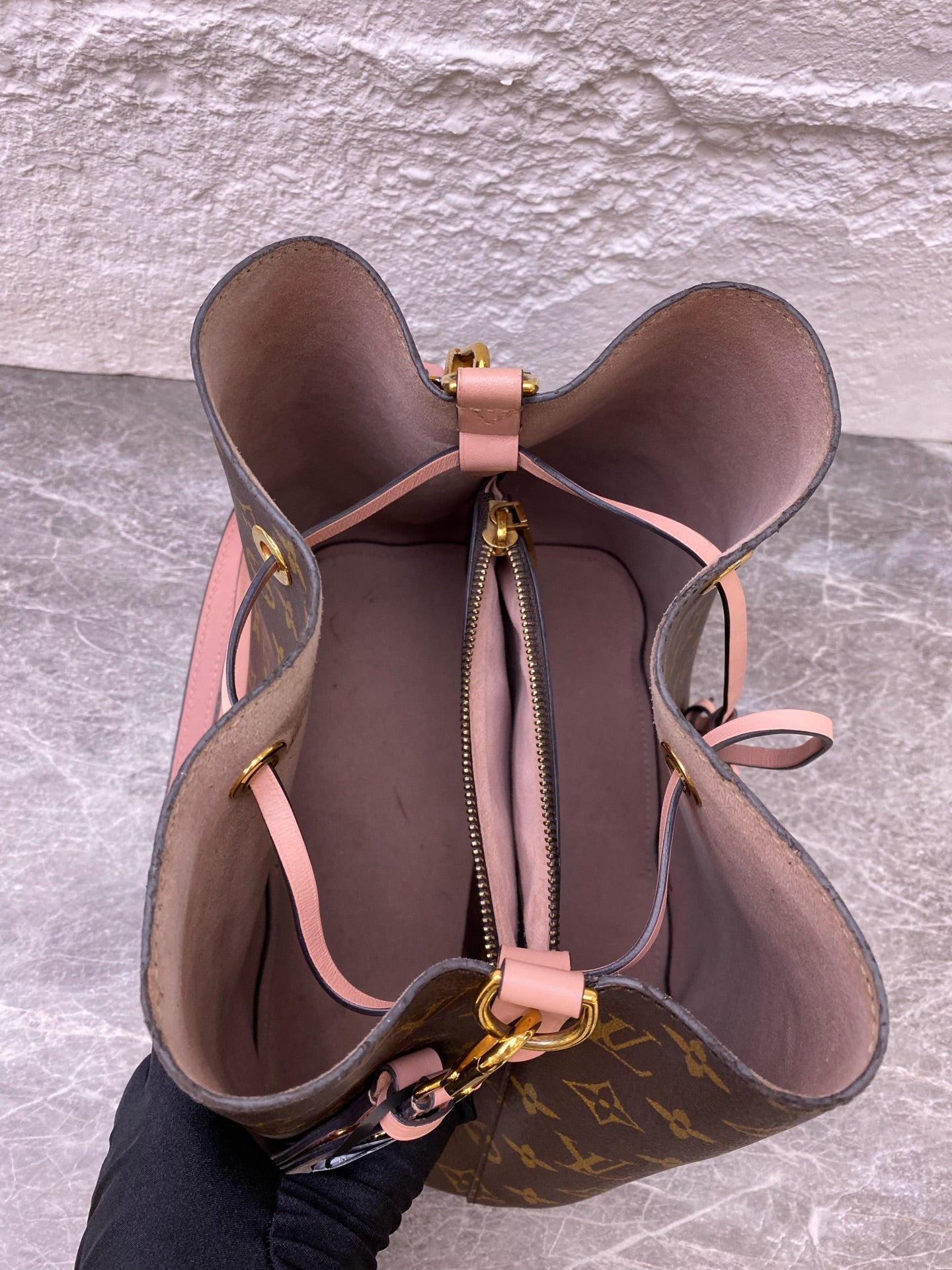 Louis Vuitton Pink Bucket & Drawstring Bag