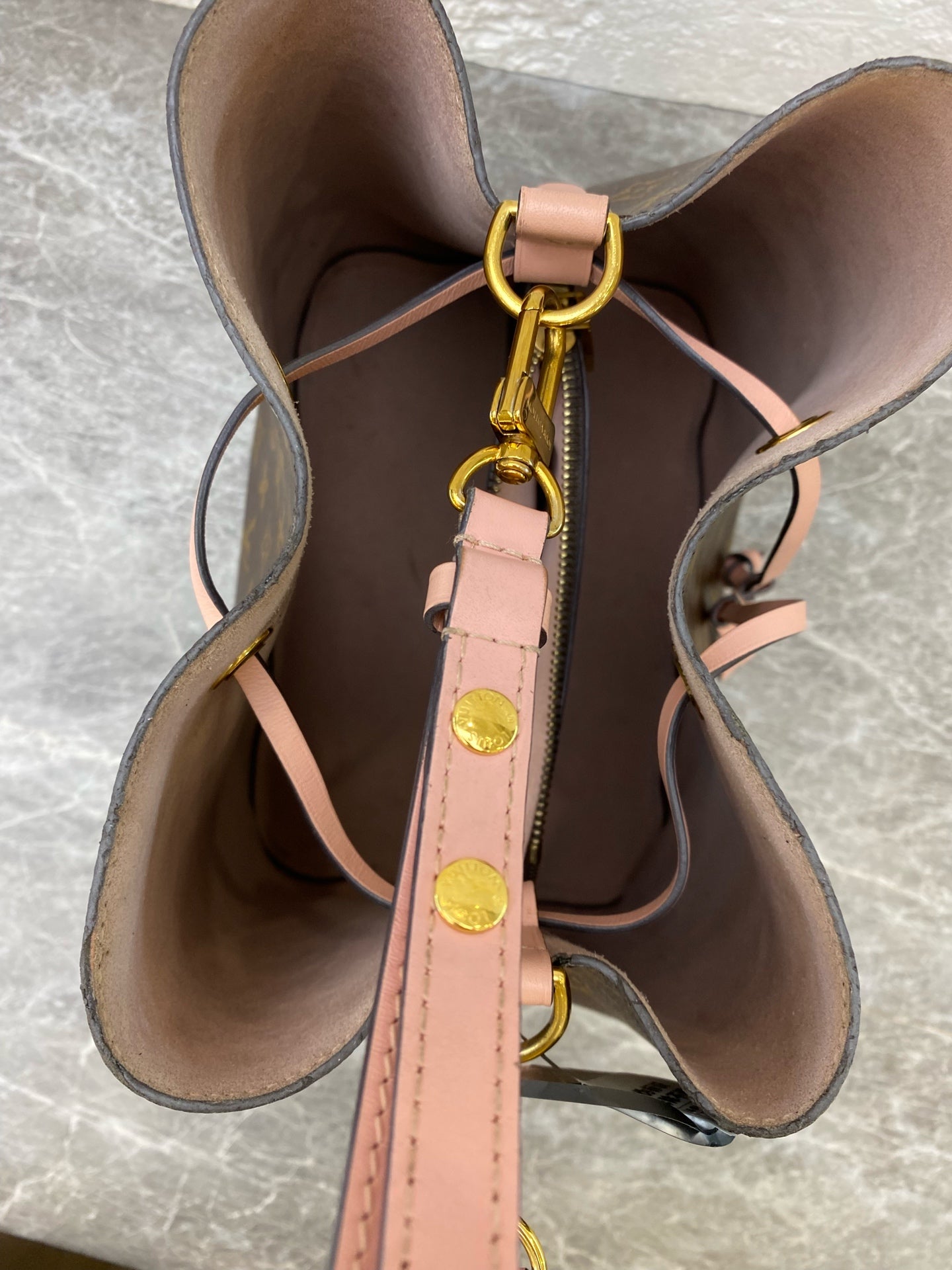Louis Vuitton Pink Bucket & Drawstring Bag