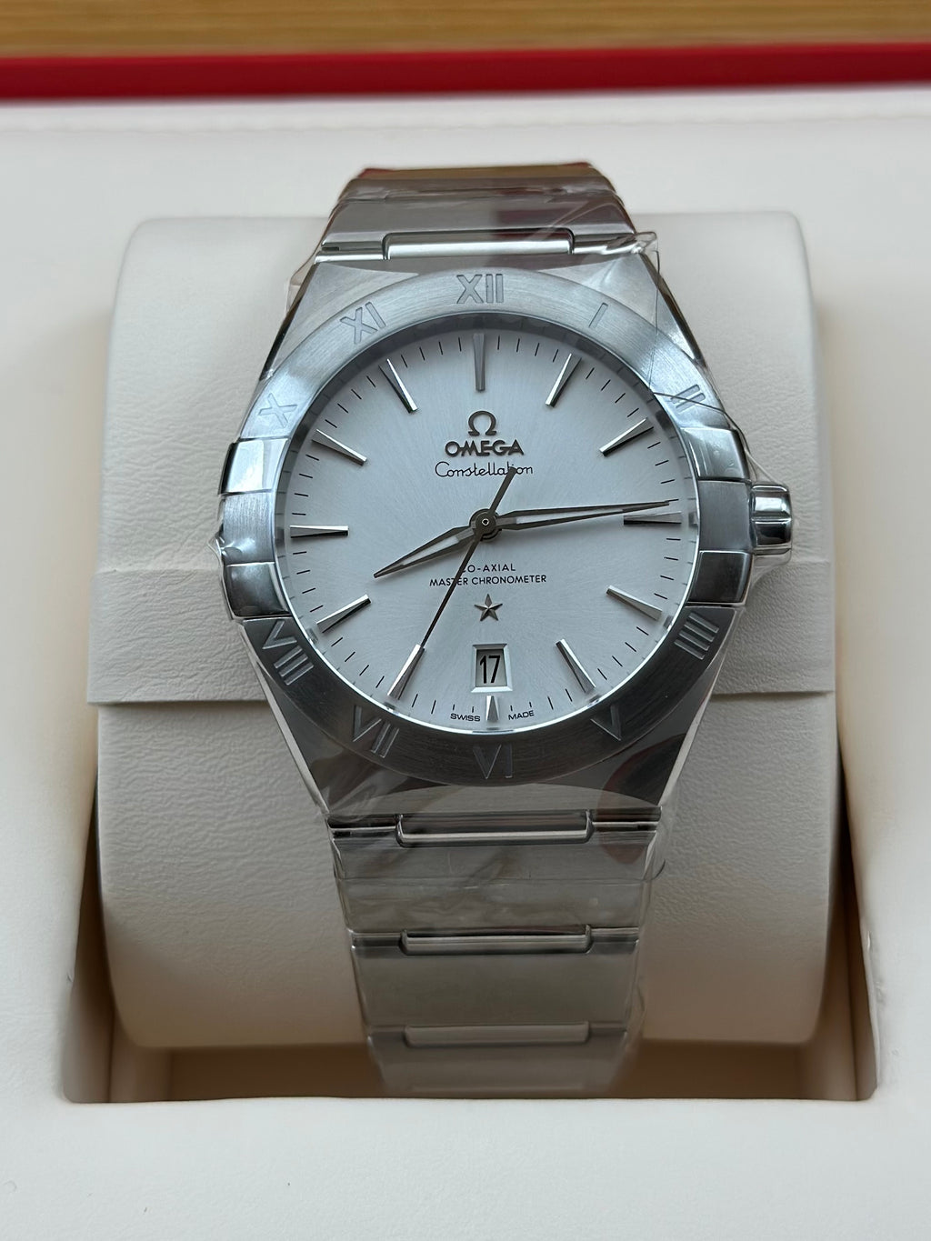 Omega White Automatic (self-winding) watch