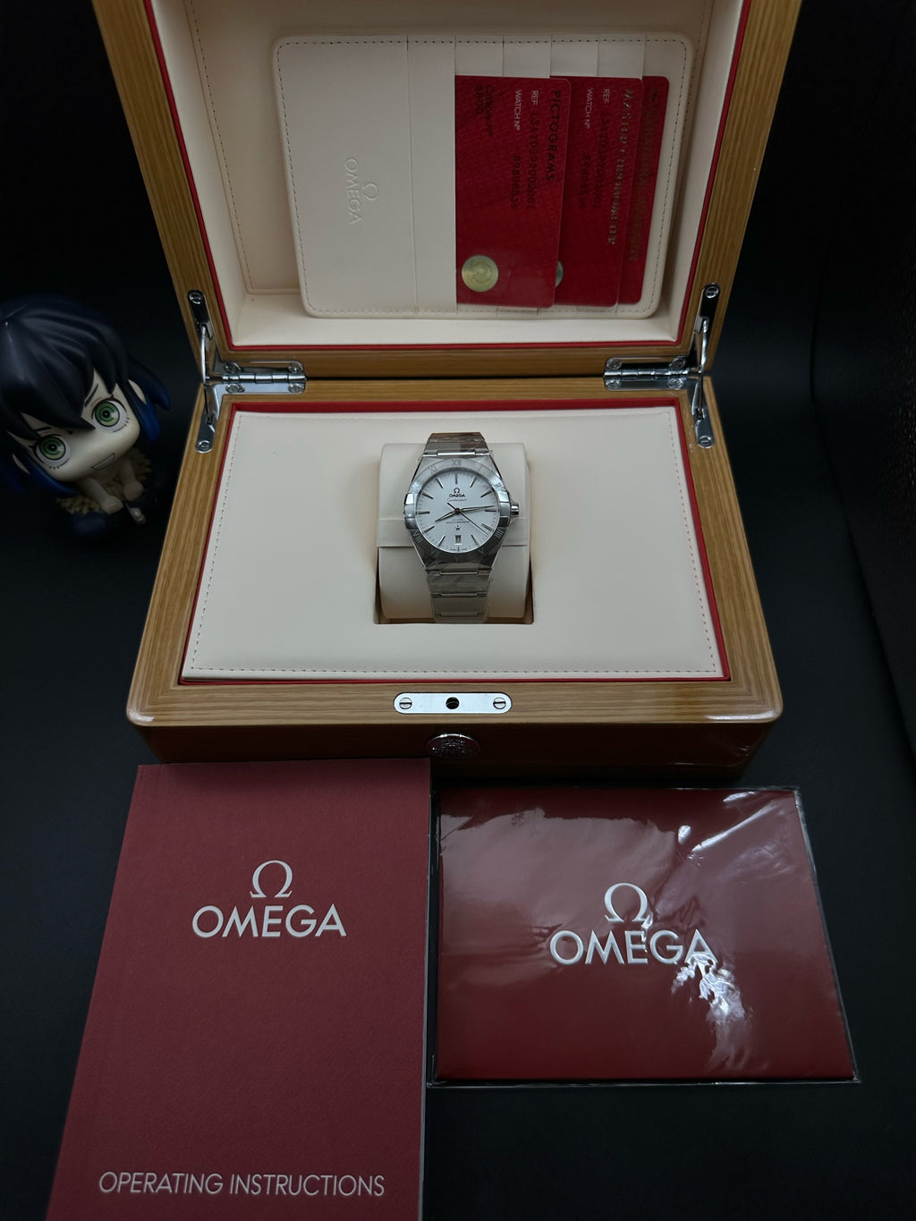 Omega White Automatic (self-winding) watch