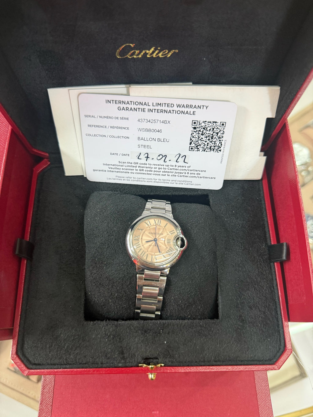 Cartier Ballon Bleu de Cartier Cartier Blue Balloon watch Mechanical watch 33 millimeters WSBB0046