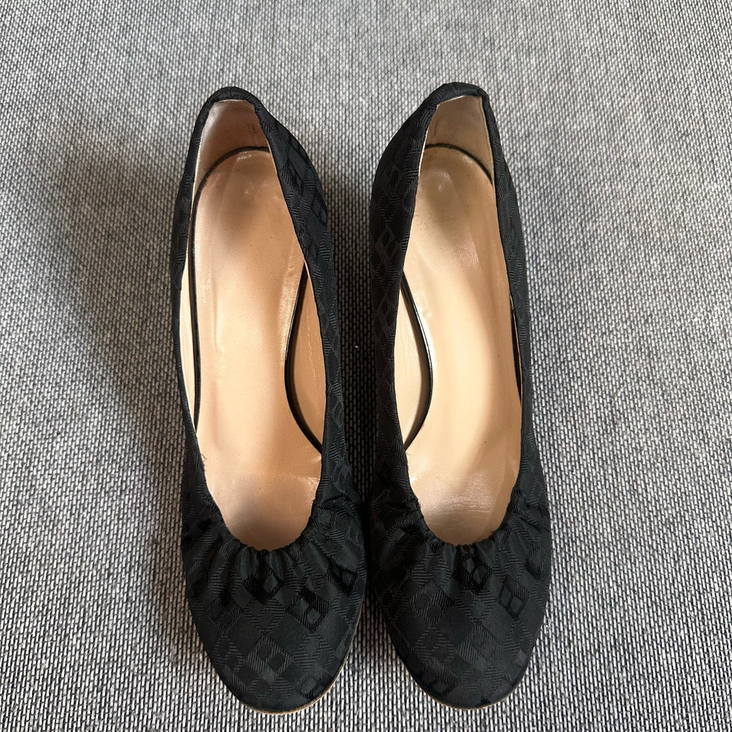 空白 Alcantara Black Flat shoes