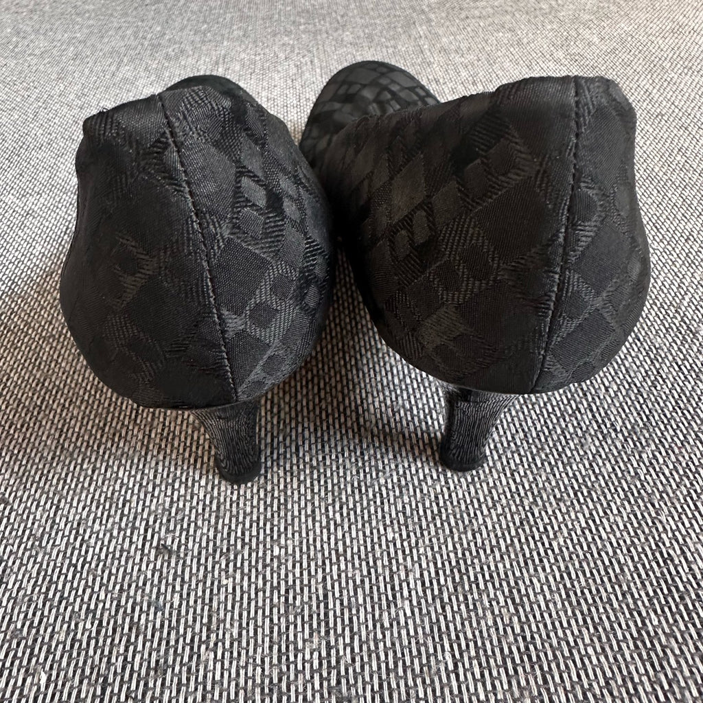 空白 Alcantara Black Flat shoes