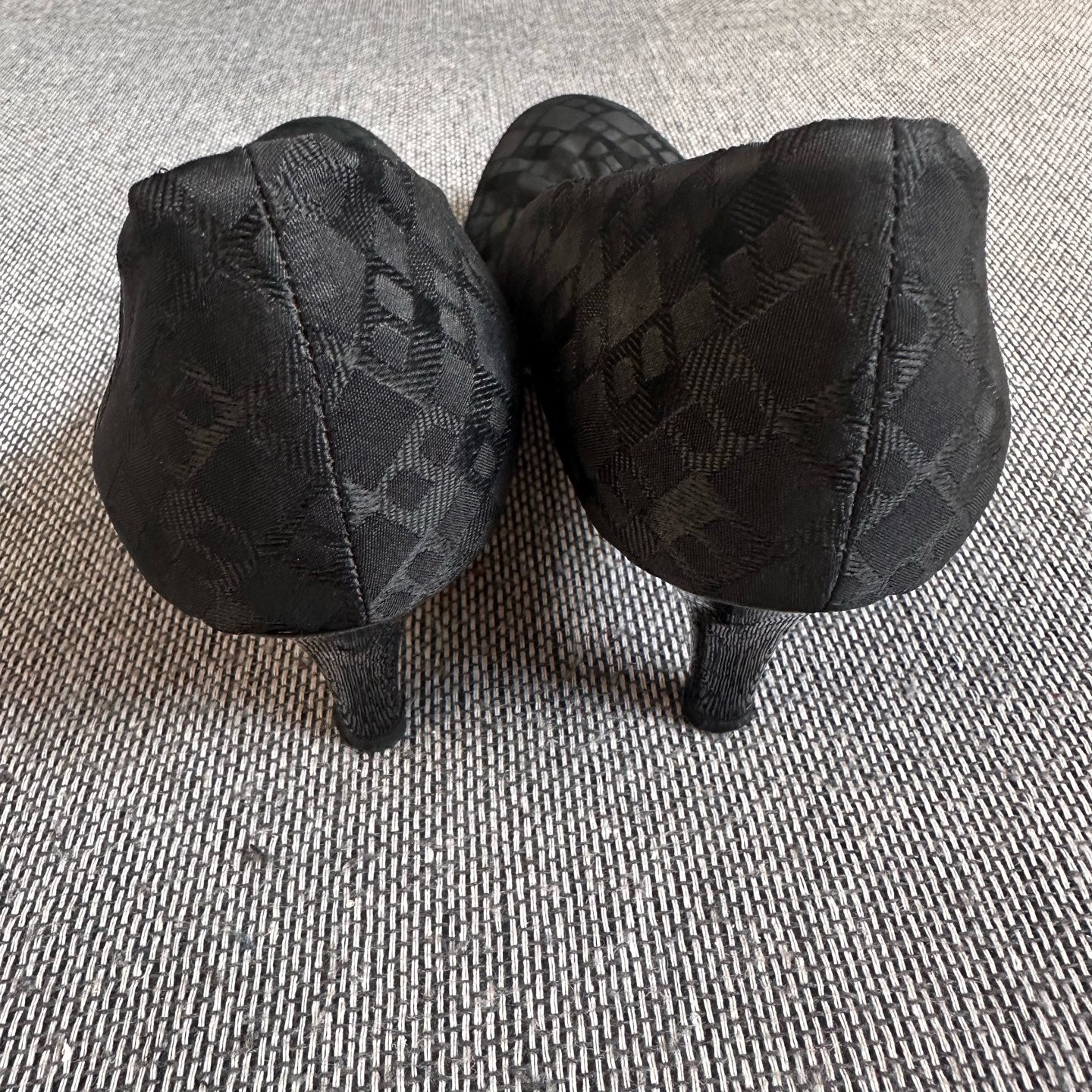 空白 Alcantara Black Flat shoes