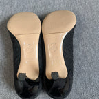 空白 Alcantara Black Flat shoes
