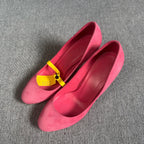 Gucci Alcantara Red High heels