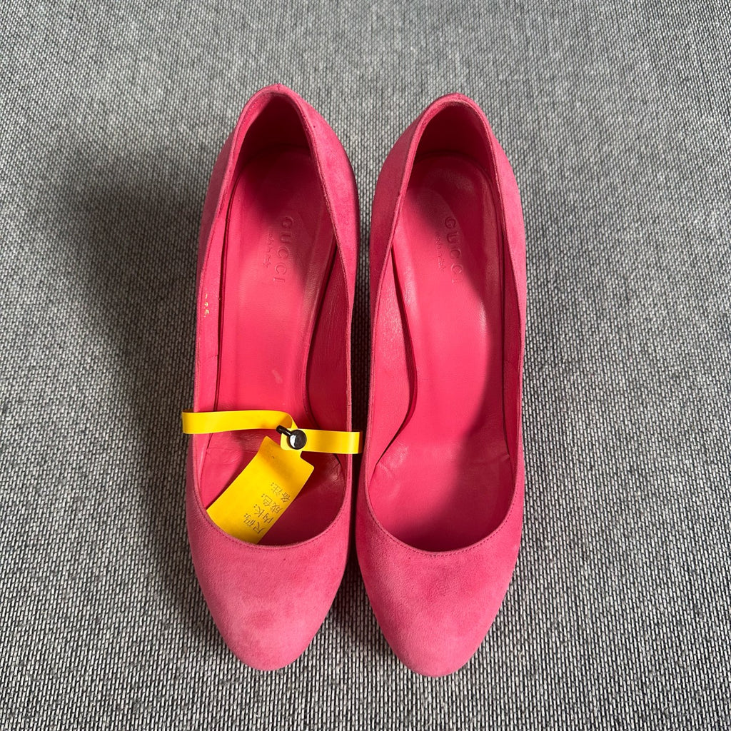 Gucci Alcantara Red High heels