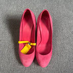 Gucci Alcantara Red High heels
