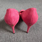 Gucci Alcantara Red High heels