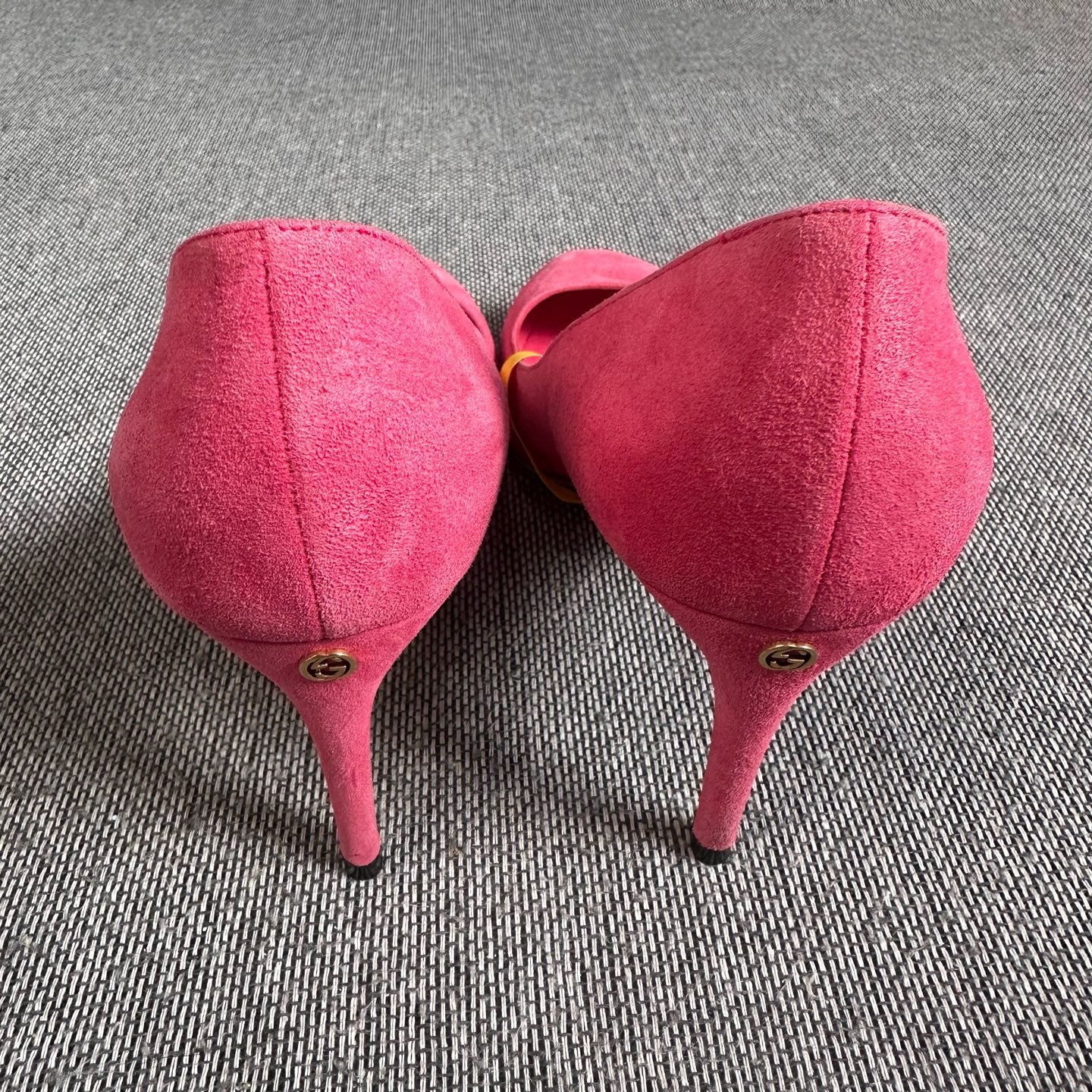 Gucci Alcantara Red High heels