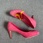 Gucci Alcantara Red High heels