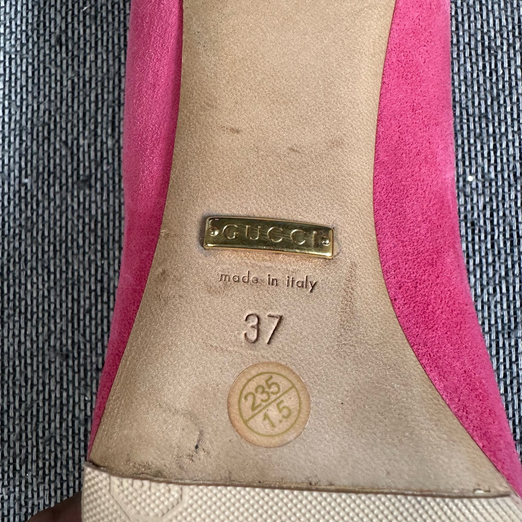 Gucci Alcantara Red High heels