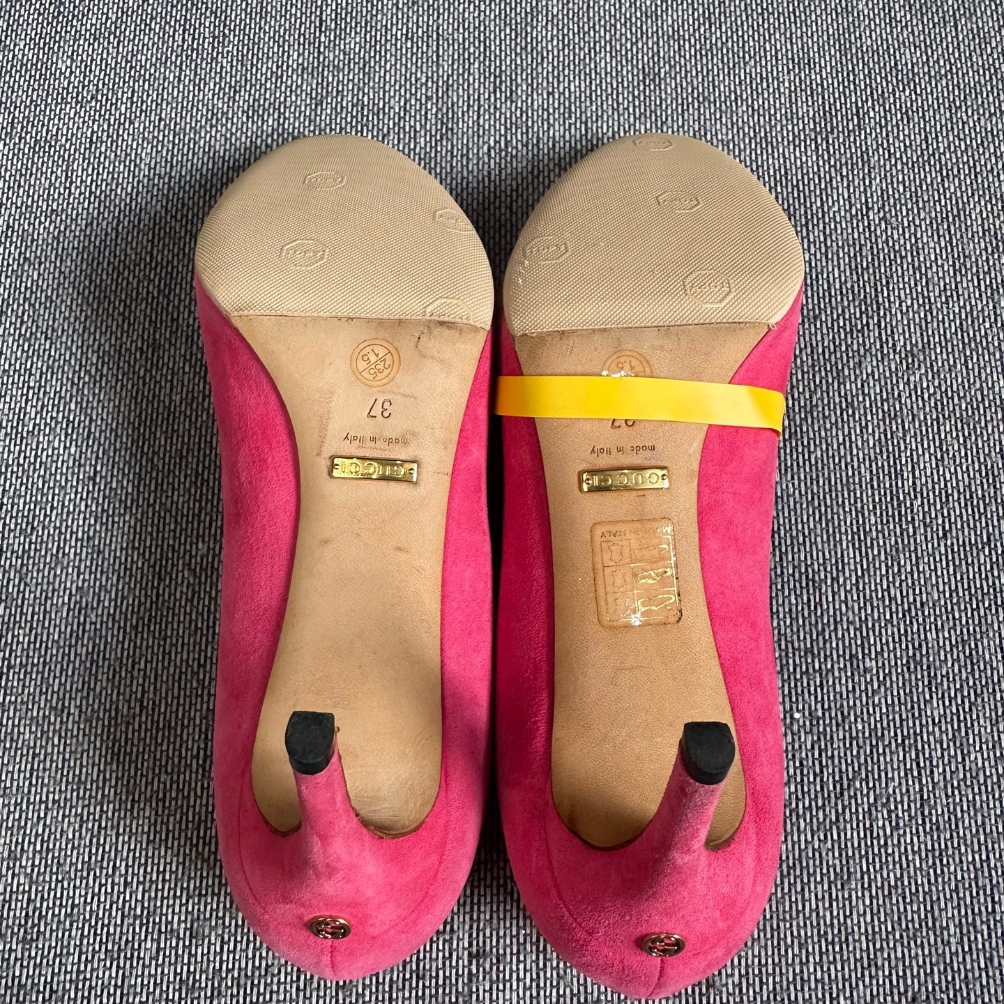 Gucci Alcantara Red High heels
