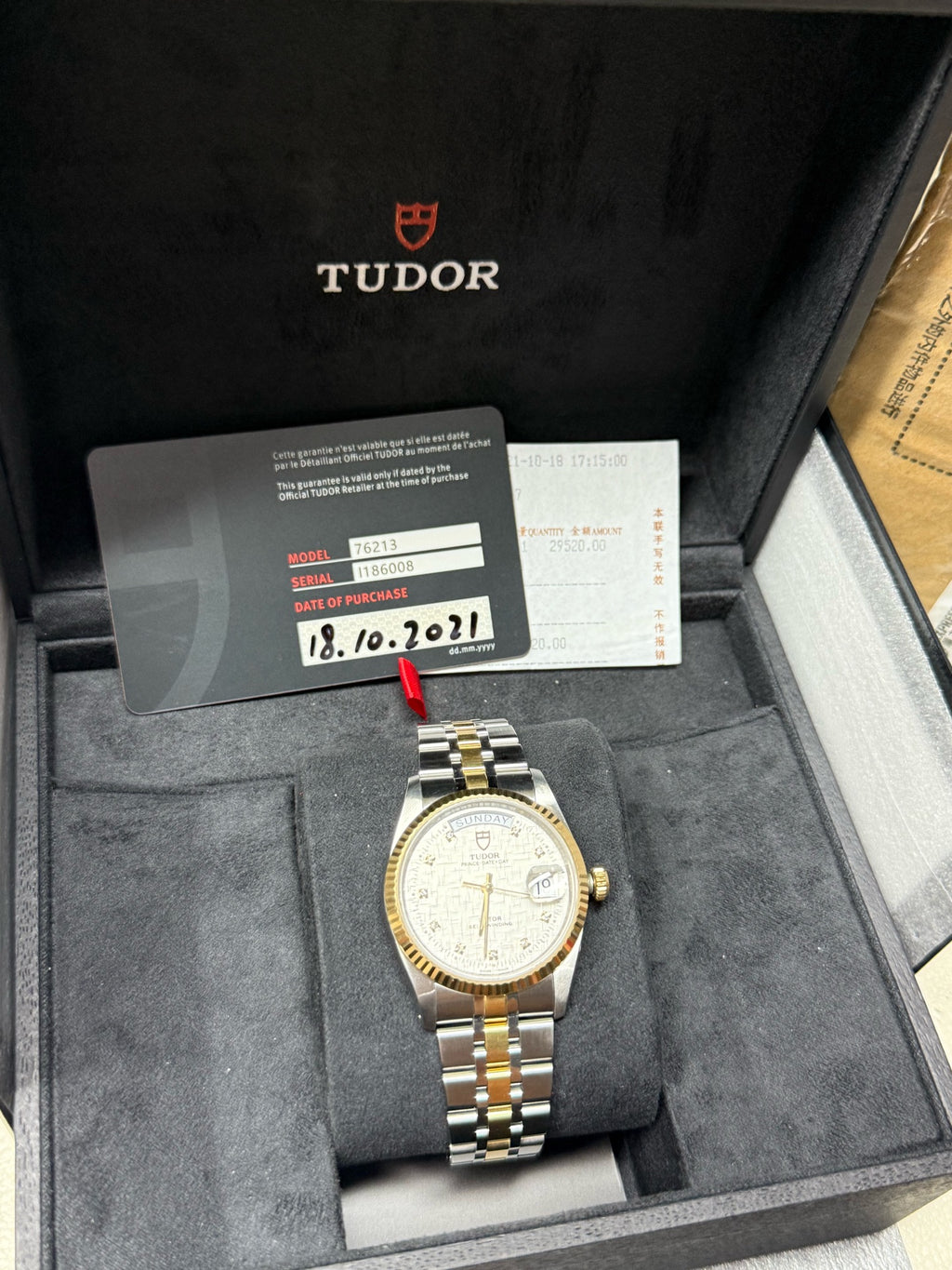 Tudor Prince Sunday Calendar Model 36 millimeters m76213-0008