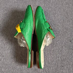 TOD'S Leather Green Flip flop