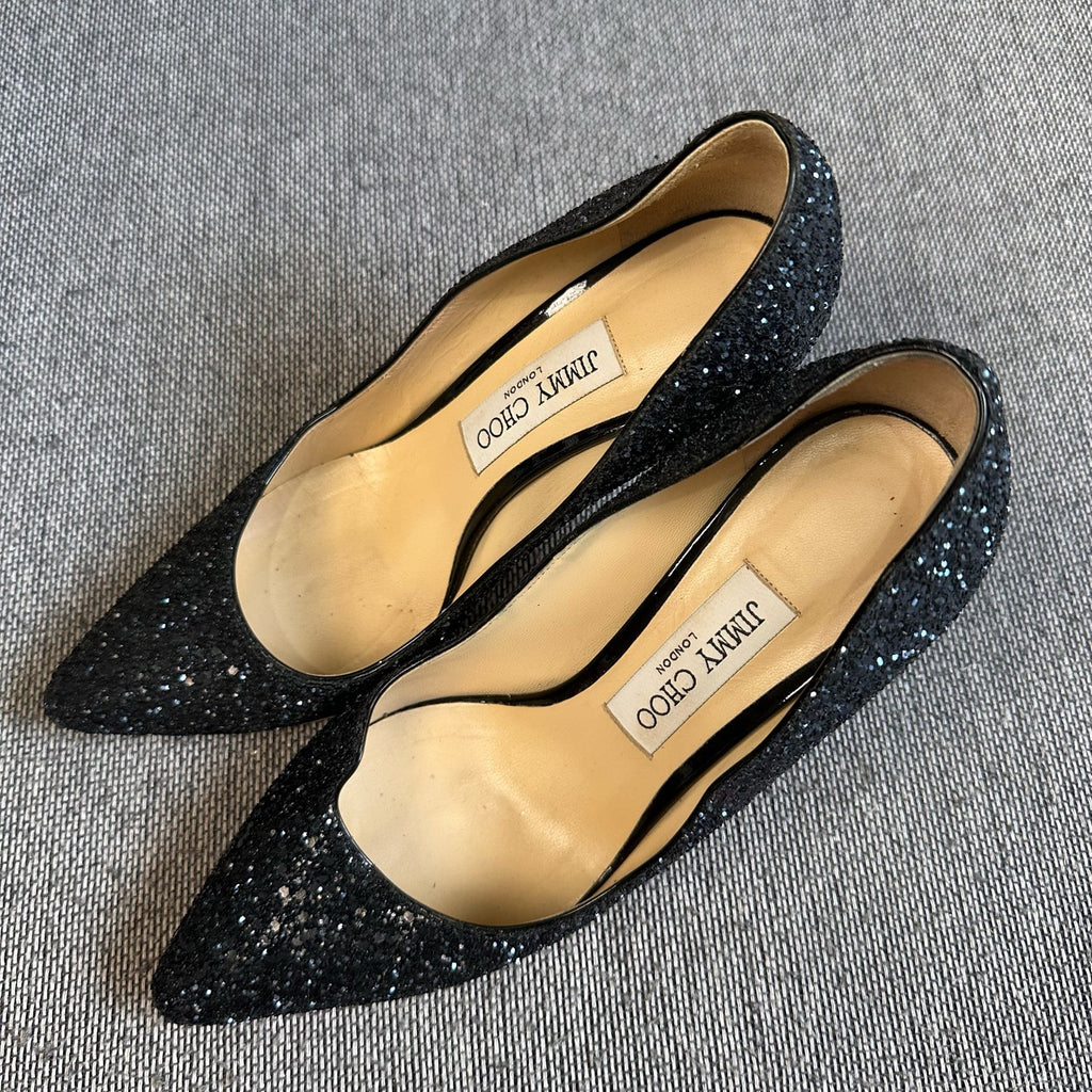 空白 Blue High heels