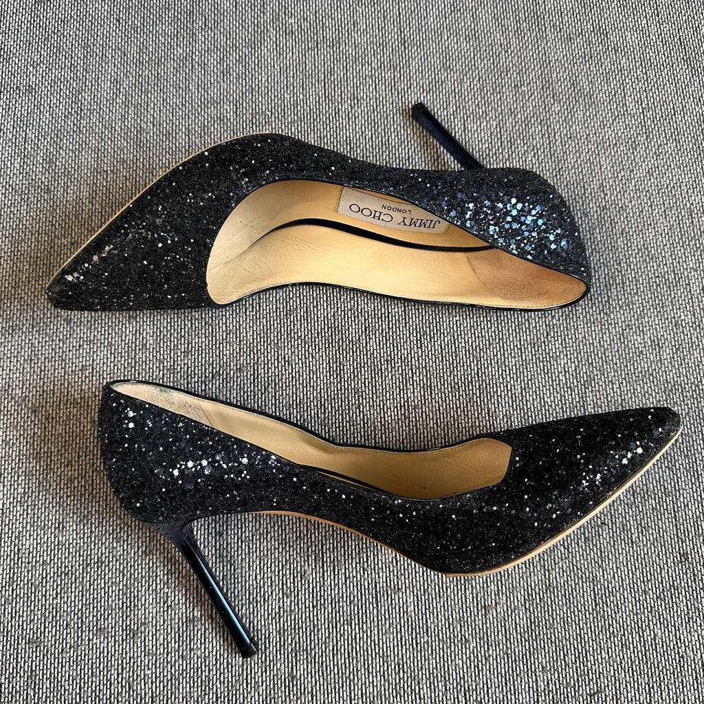 空白 Blue High heels