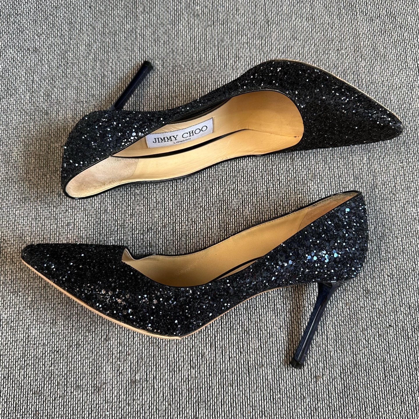 空白 Blue High heels