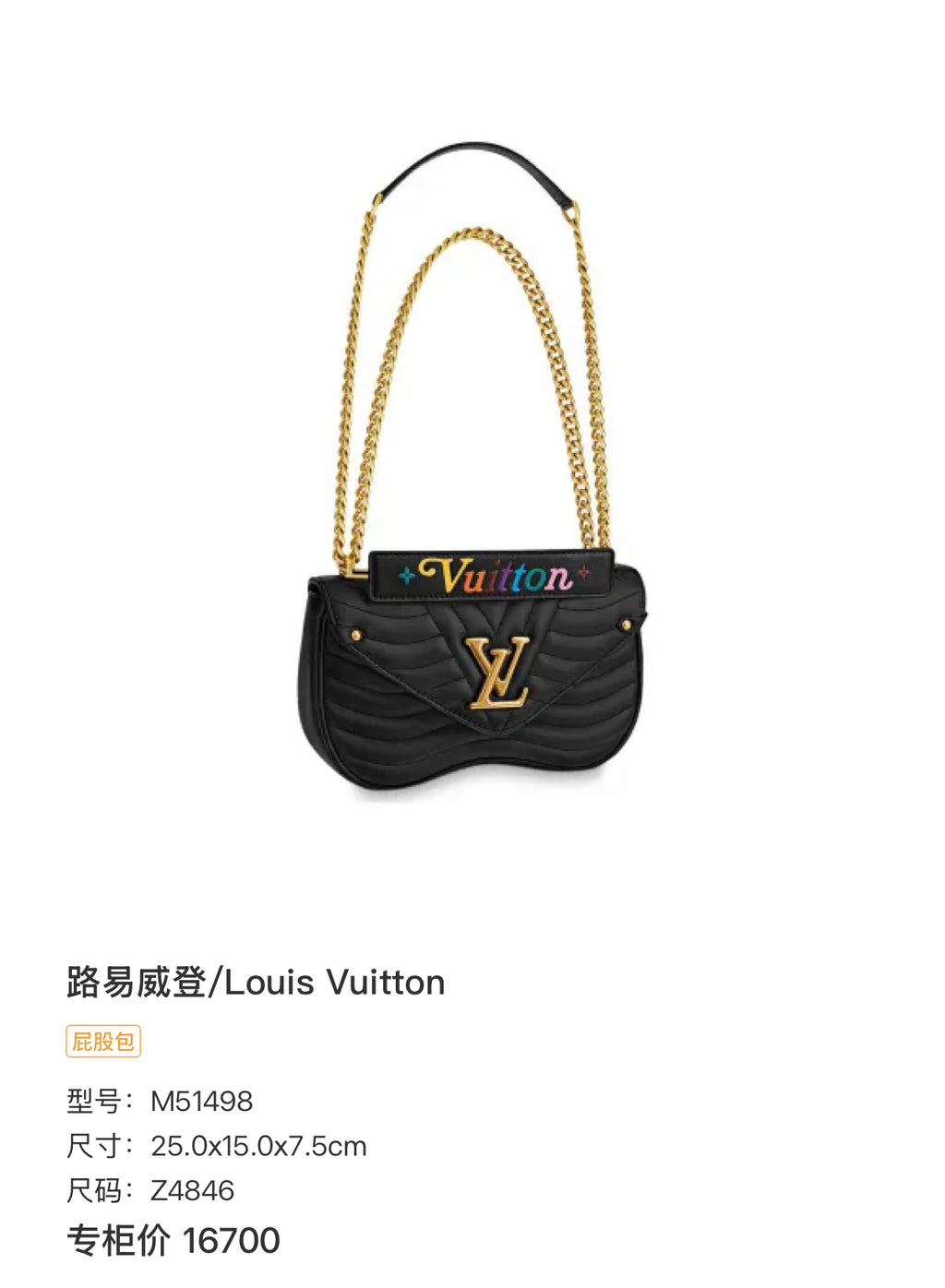 Louis Vuitton Black Crossbody 25.0x15.0x7.5cm M51498