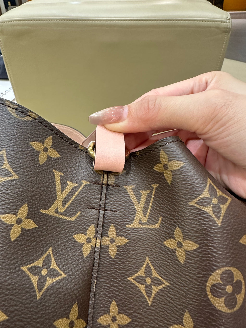 Louis Vuitton Pink Bucket & Drawstring Bag