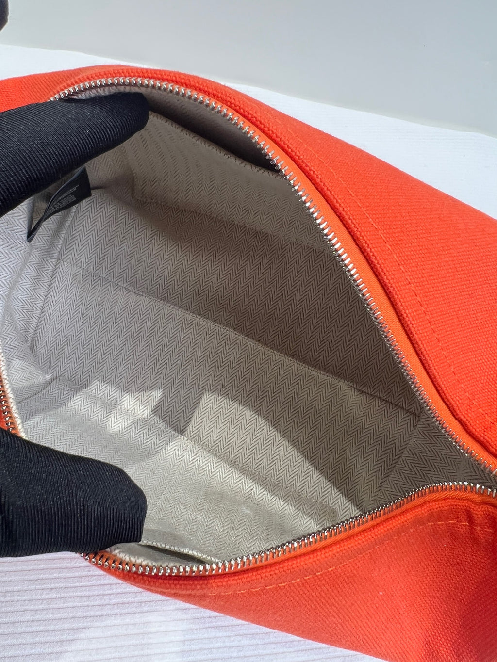 Hermes Canvas Orange 916485