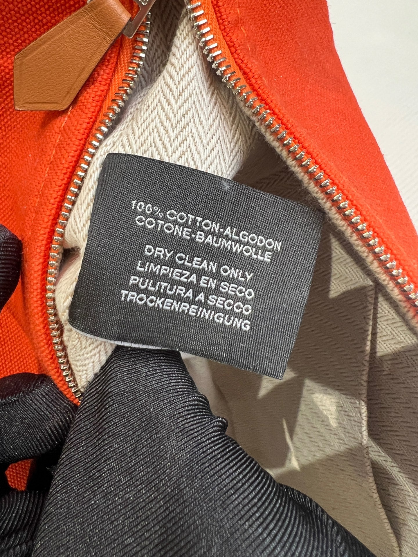 Hermes Canvas Orange 916485