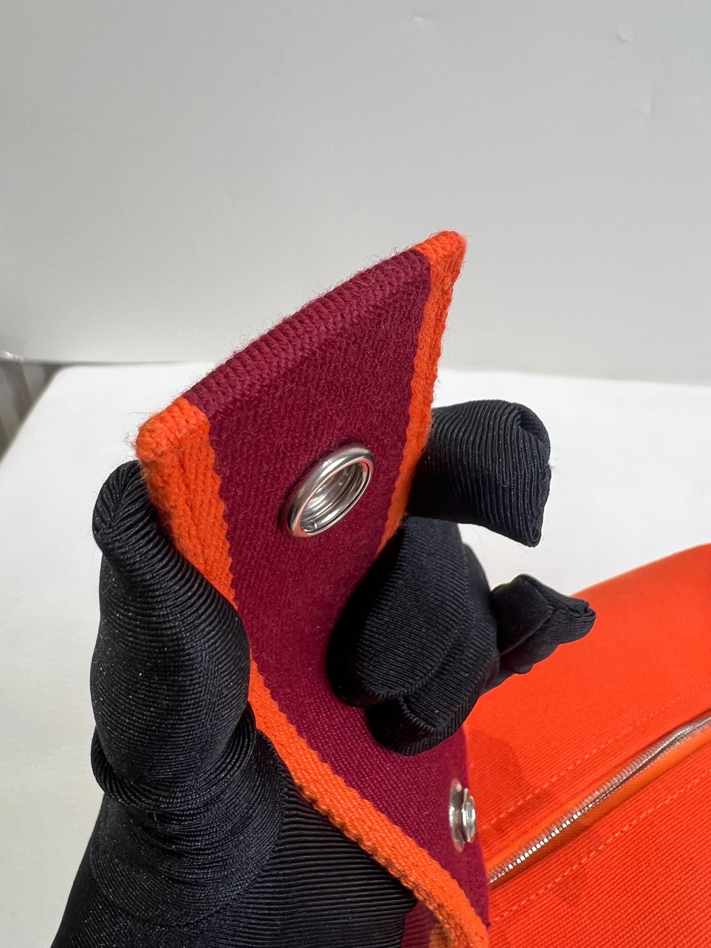 Hermes Canvas Orange 916485