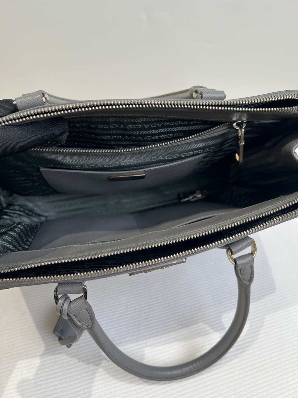 Prada Gray Length 35 x Width 13 x Height 25 cm BN1786-NZV-F0K44