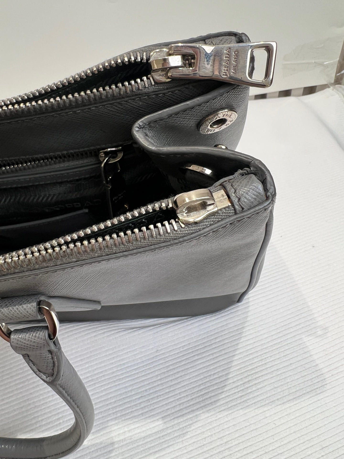 Prada Gray Length 35 x Width 13 x Height 25 cm BN1786-NZV-F0K44