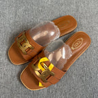 TOD'S Leather Brown Flip flop