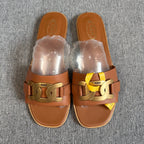 TOD'S Leather Brown Flip flop