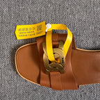 TOD'S Leather Brown Flip flop
