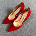 Jimmy Choo Alcantara Red High heels