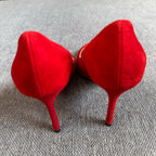 Jimmy Choo Alcantara Red High heels