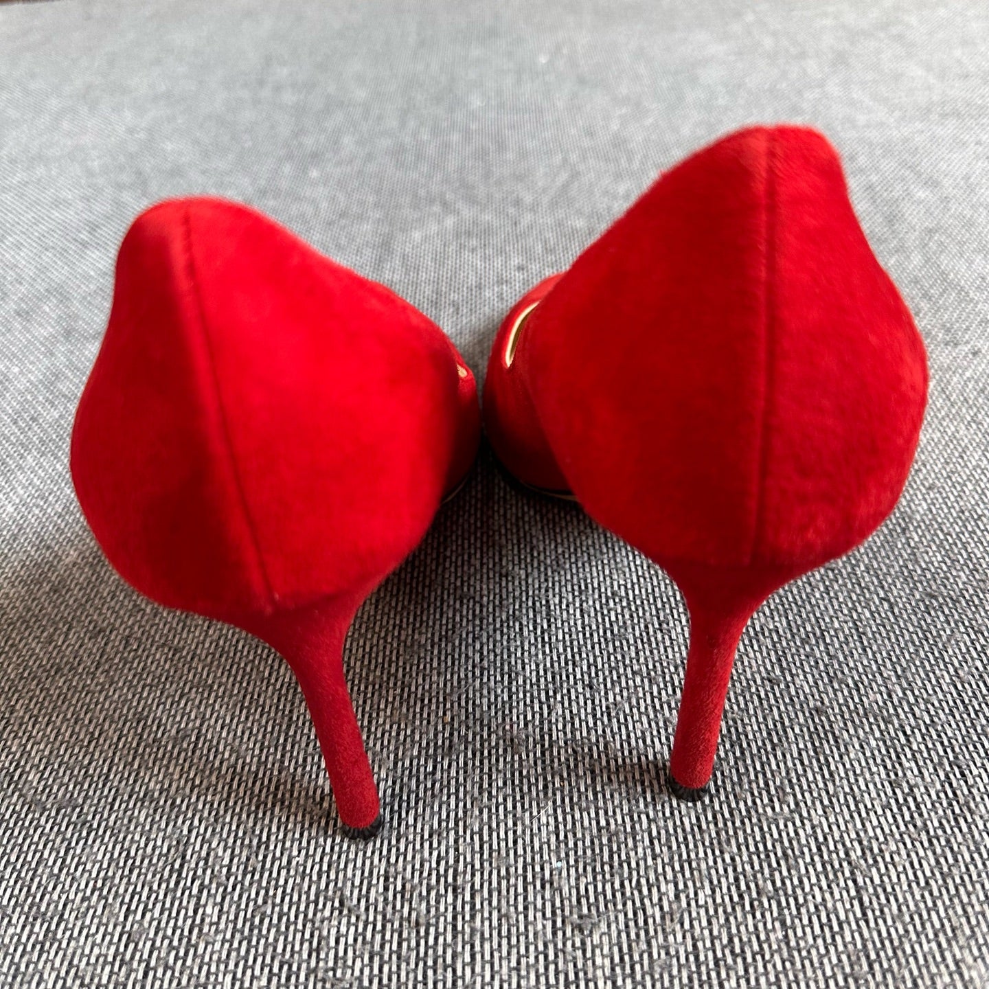 Jimmy Choo Alcantara Red High heels