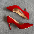 Jimmy Choo Alcantara Red High heels