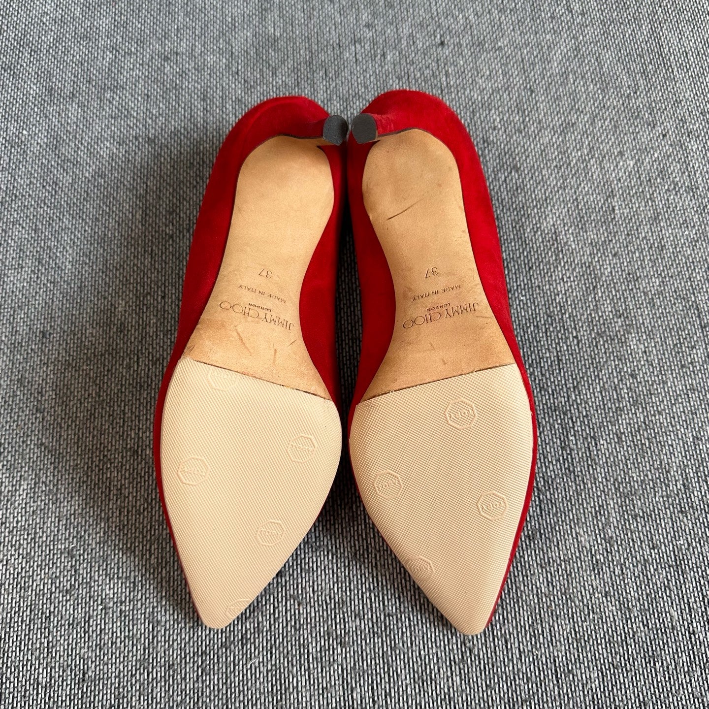 Jimmy Choo Alcantara Red High heels