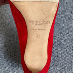 Jimmy Choo Alcantara Red High heels