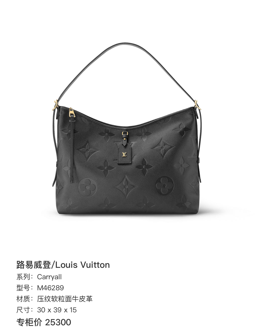 Louis Vuitton Carryall Leather 30 x 39 x 15 M46289